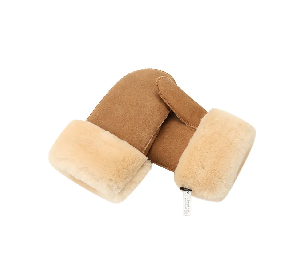 AUSTRALIAN SHEPHERD® Fluffy Sheepskin Wool Mittens