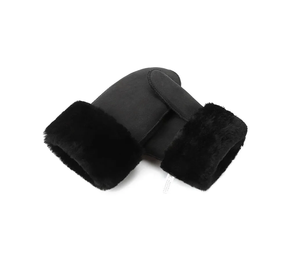 AUSTRALIAN SHEPHERD® Fluffy Sheepskin Wool Mittens