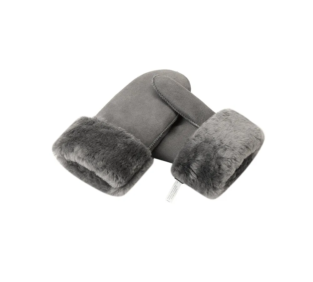 AUSTRALIAN SHEPHERD® Fluffy Sheepskin Wool Mittens