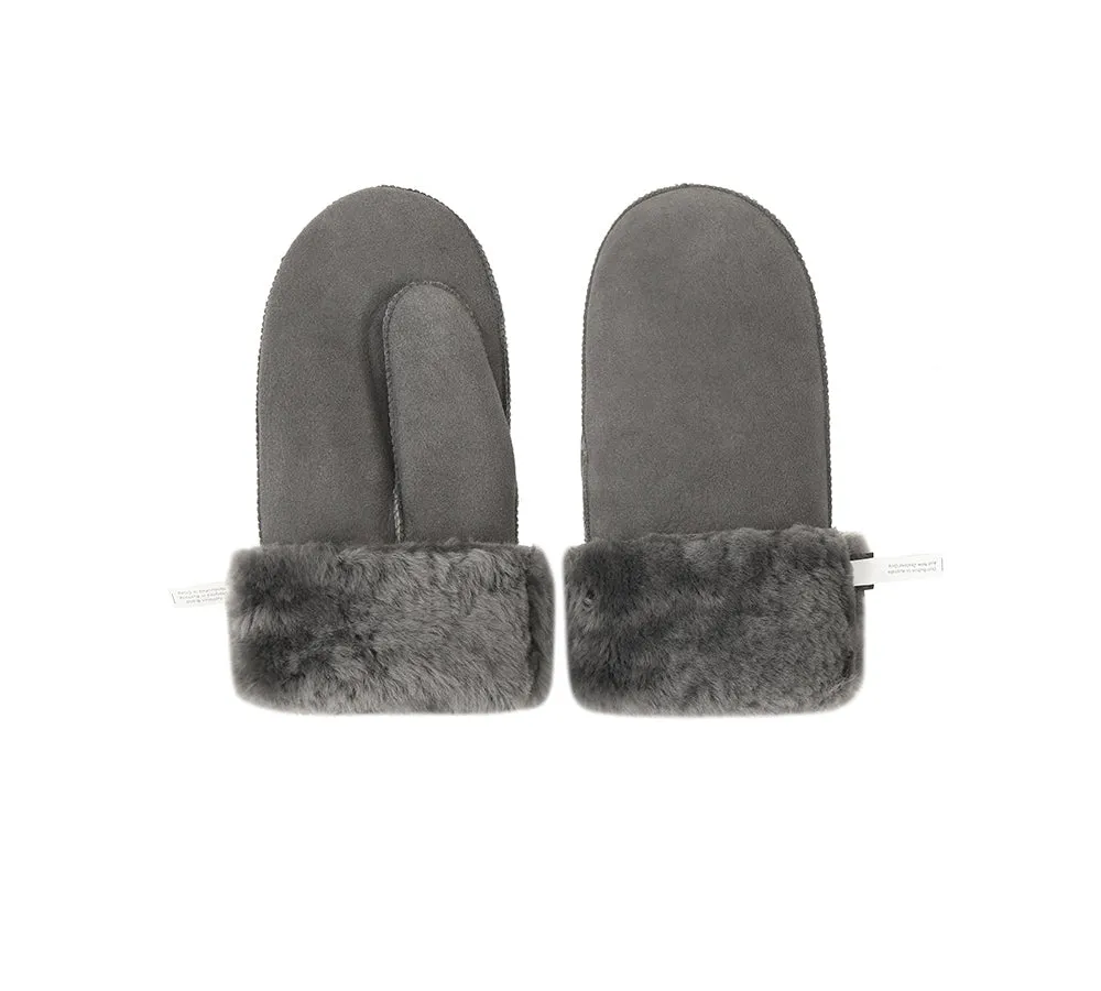 AUSTRALIAN SHEPHERD® Fluffy Sheepskin Wool Mittens