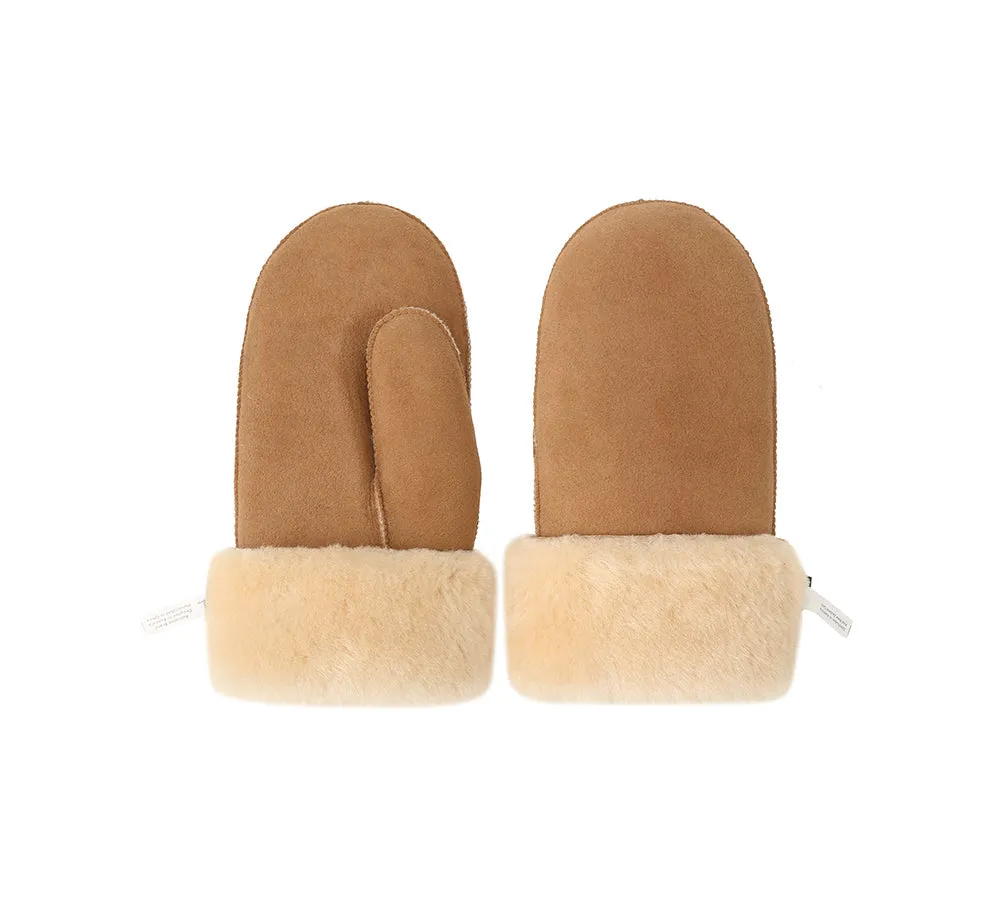 AUSTRALIAN SHEPHERD® Fluffy Sheepskin Wool Mittens