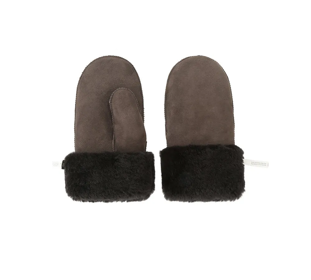 AUSTRALIAN SHEPHERD® Fluffy Sheepskin Wool Mittens