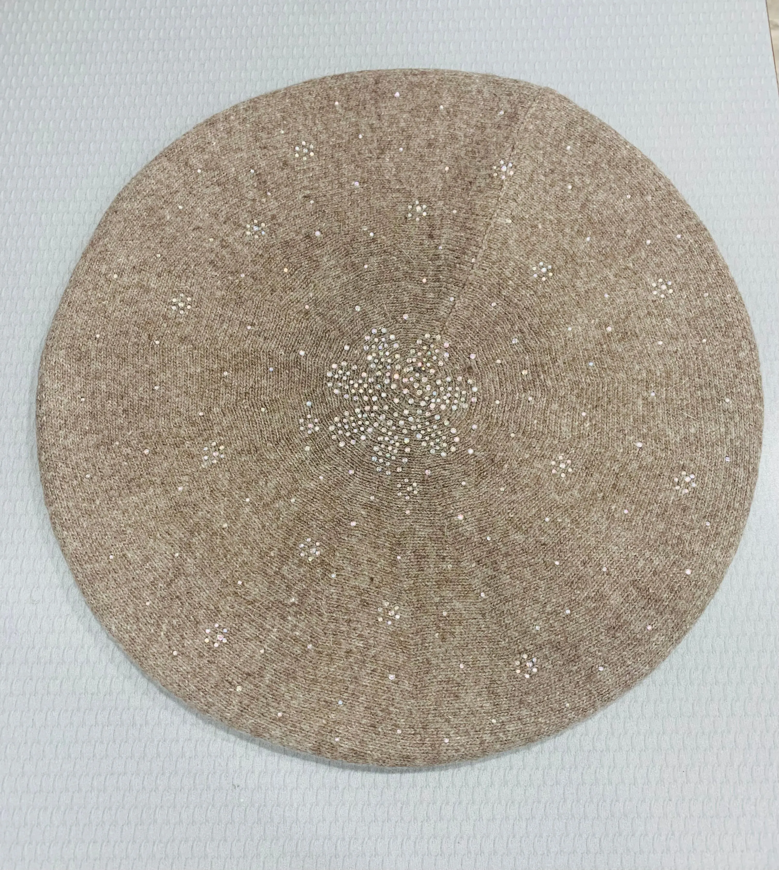 Beige Cashmere Winter Beret