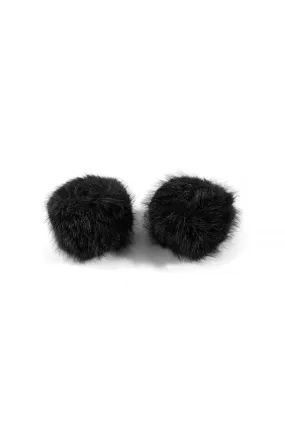 Black Faux Fur Cuffs