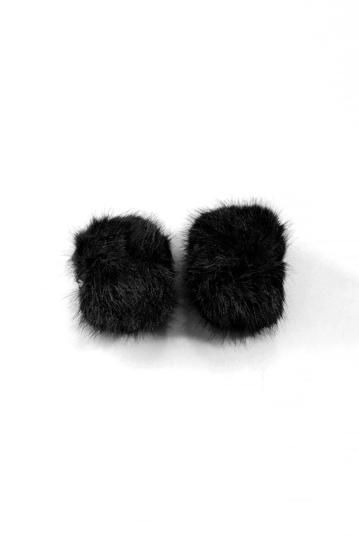 Black Faux Fur Cuffs