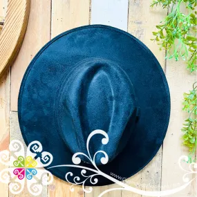 Black Indiana Mitla Velvet Hat - Peek-a-Boo Hand Painted Hat