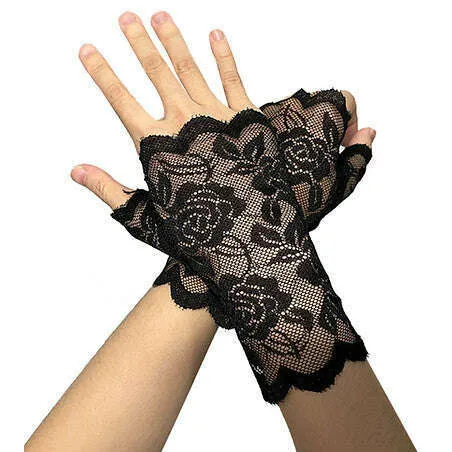 Black Lace Beet Gloves