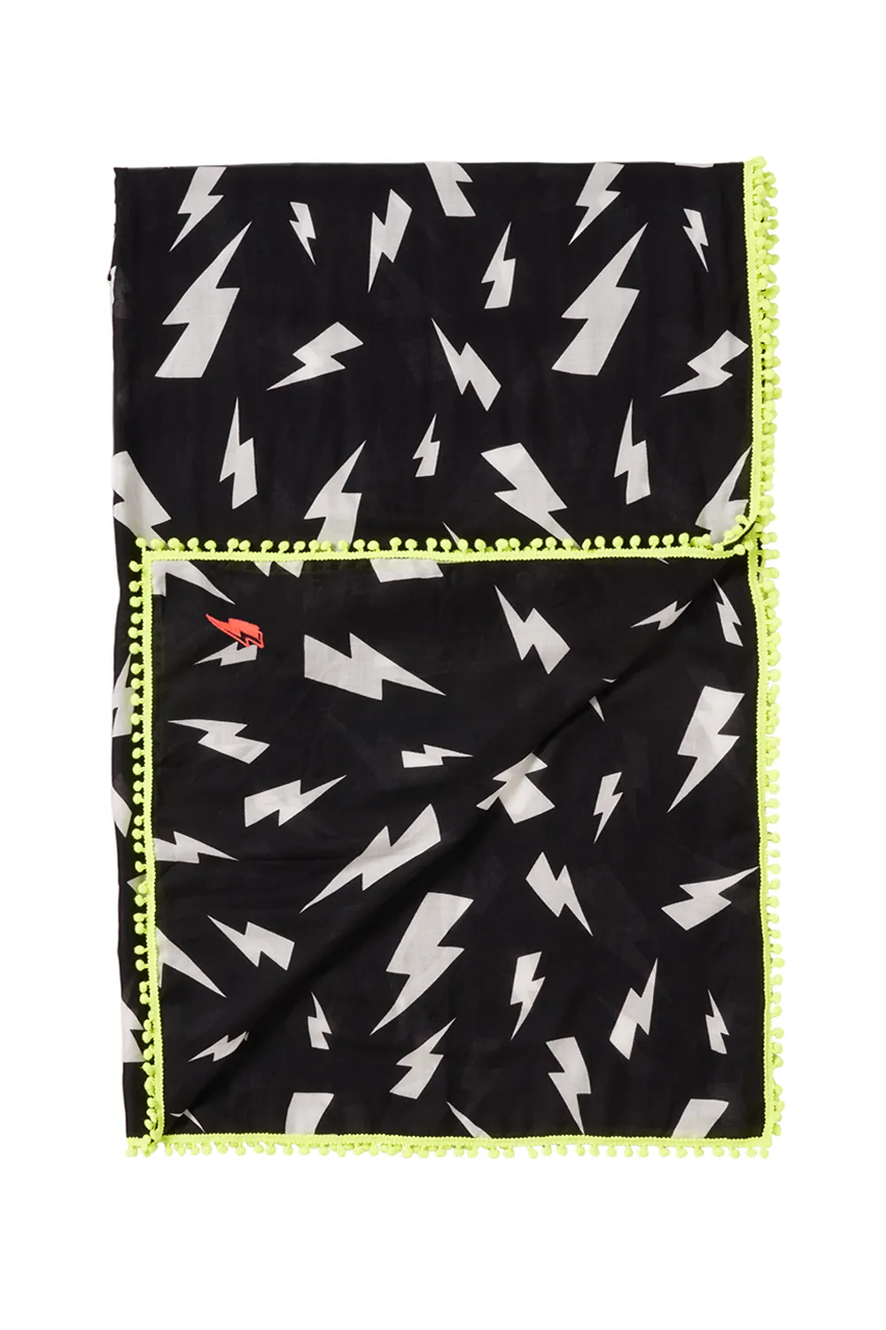 Black with White Lightning Bolt Charity Super Scarf