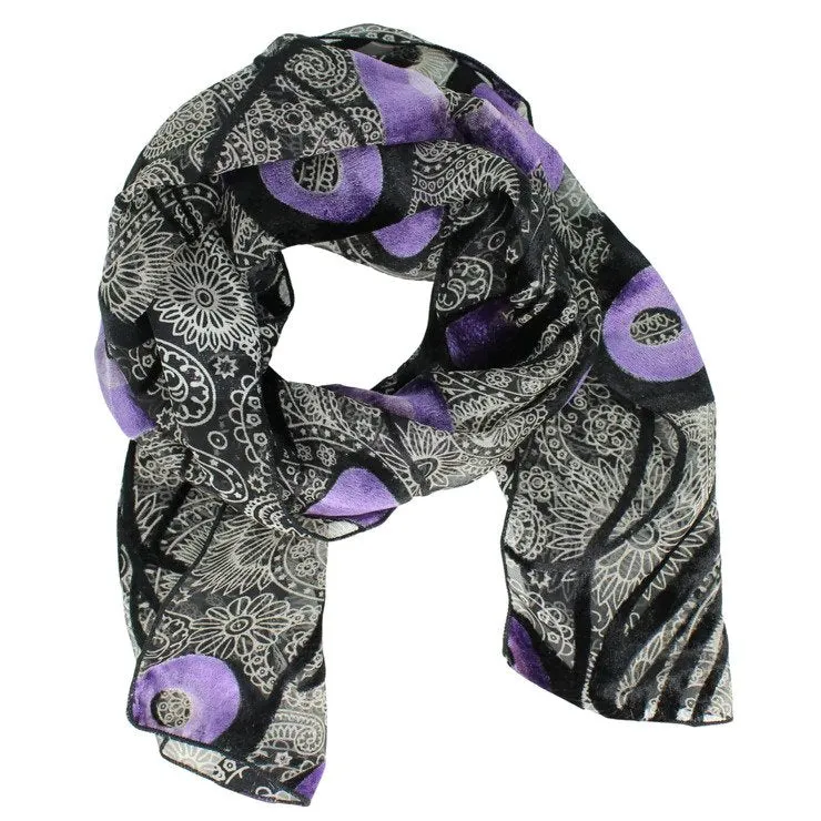 Burnout Velvet Scarf