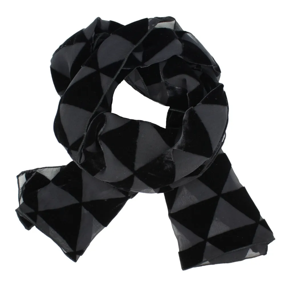 Burnout Velvet Scarf