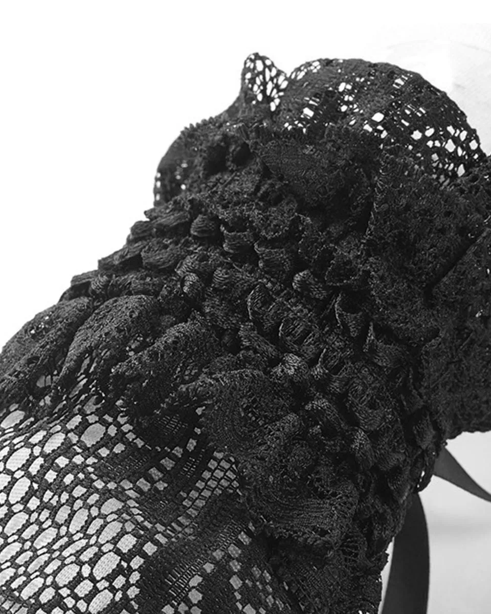 Dark In Love Eva Gothic Lace Fingerless Gloves