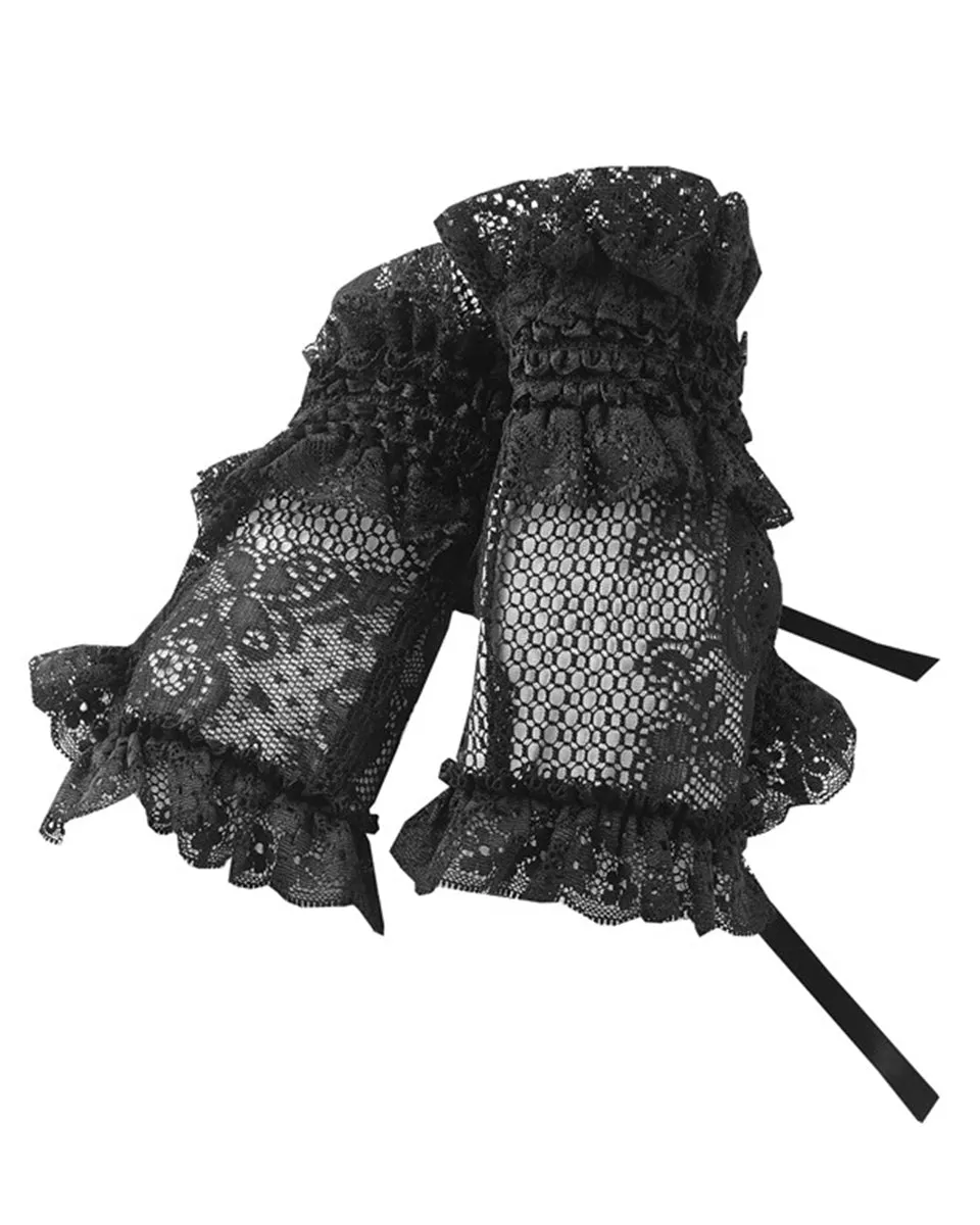 Dark In Love Eva Gothic Lace Fingerless Gloves