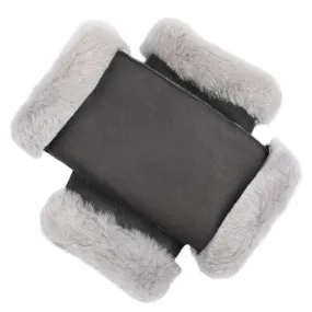 Dents Vera Sheepskin Mittens - Charcoal Grey