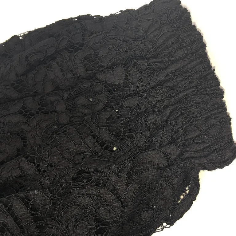 Dior Black Suede and Lace Blouson Elbow Length Glove