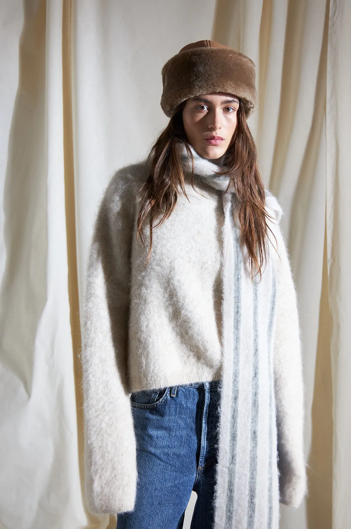 Dora Shearling Hat Ginger Beige