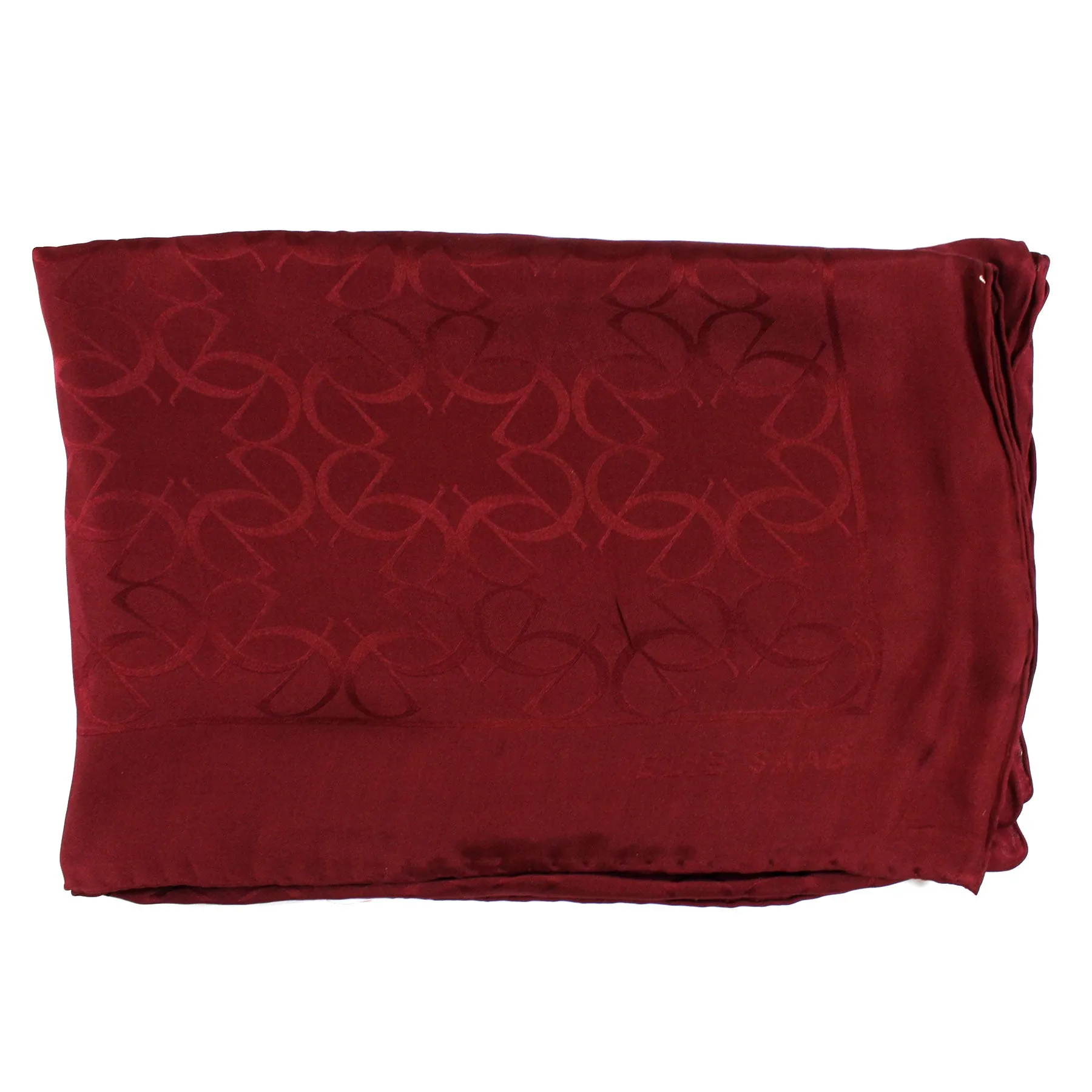 Elie Saab Scarf Maroon Design - Twill Silk Shawl SALE