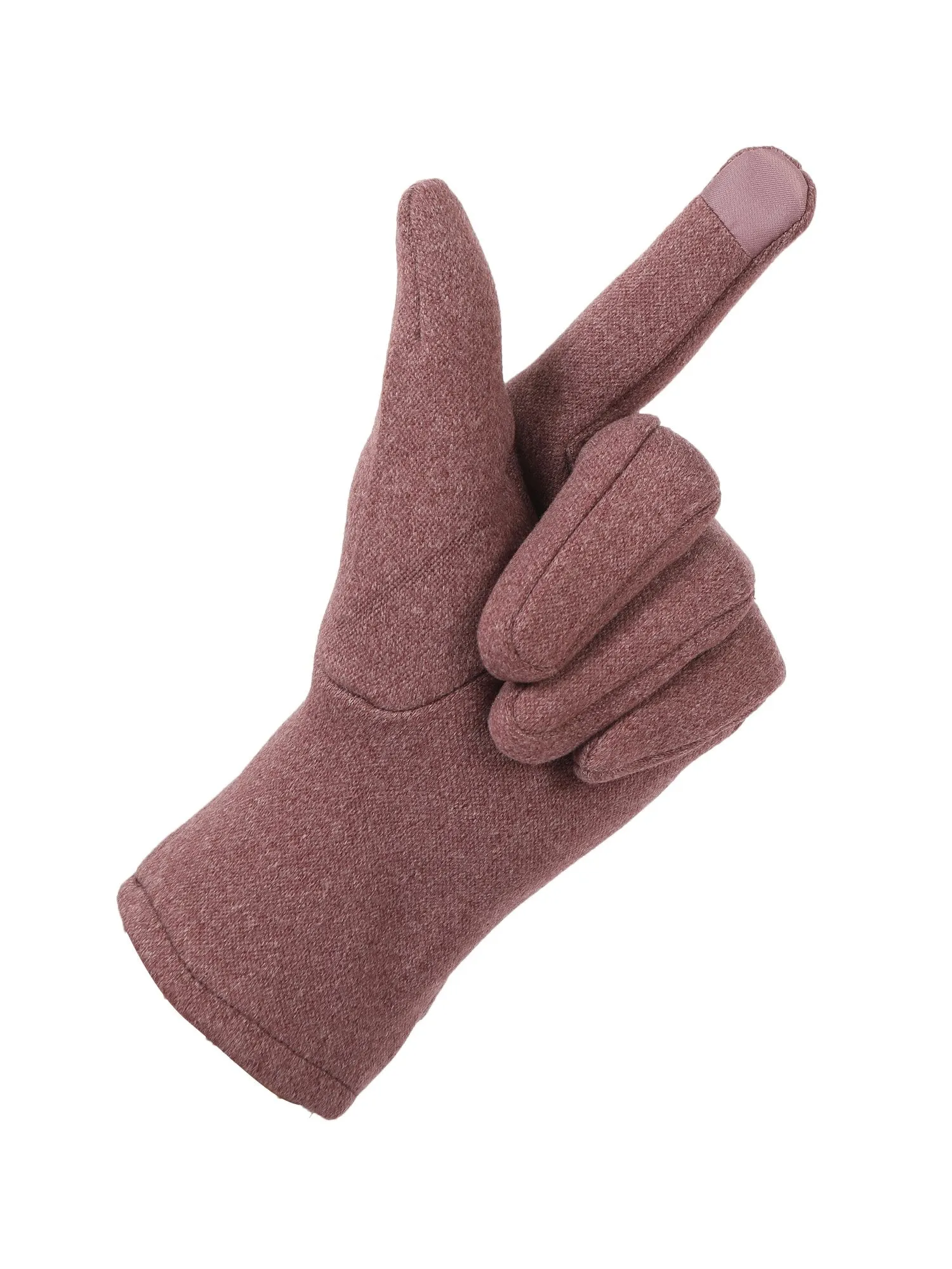 FabSeasons Slim Purple Winter Gloves for Women: Velvet Lining, Touchscreen Index Finger, Smooth Driving/Riding