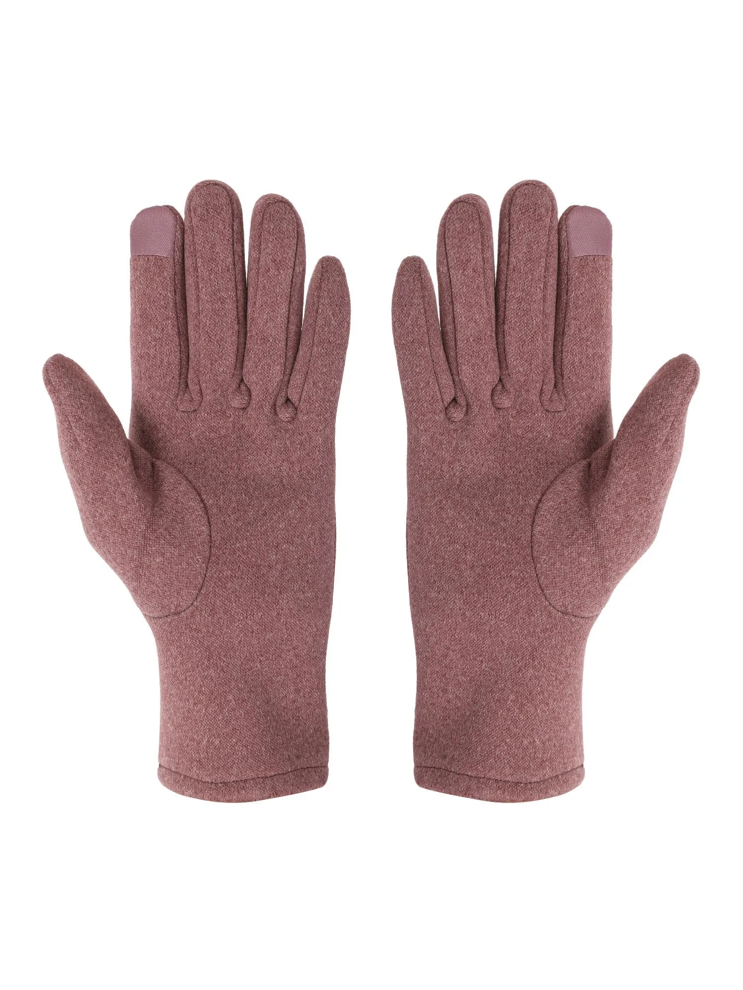 FabSeasons Slim Purple Winter Gloves for Women: Velvet Lining, Touchscreen Index Finger, Smooth Driving/Riding