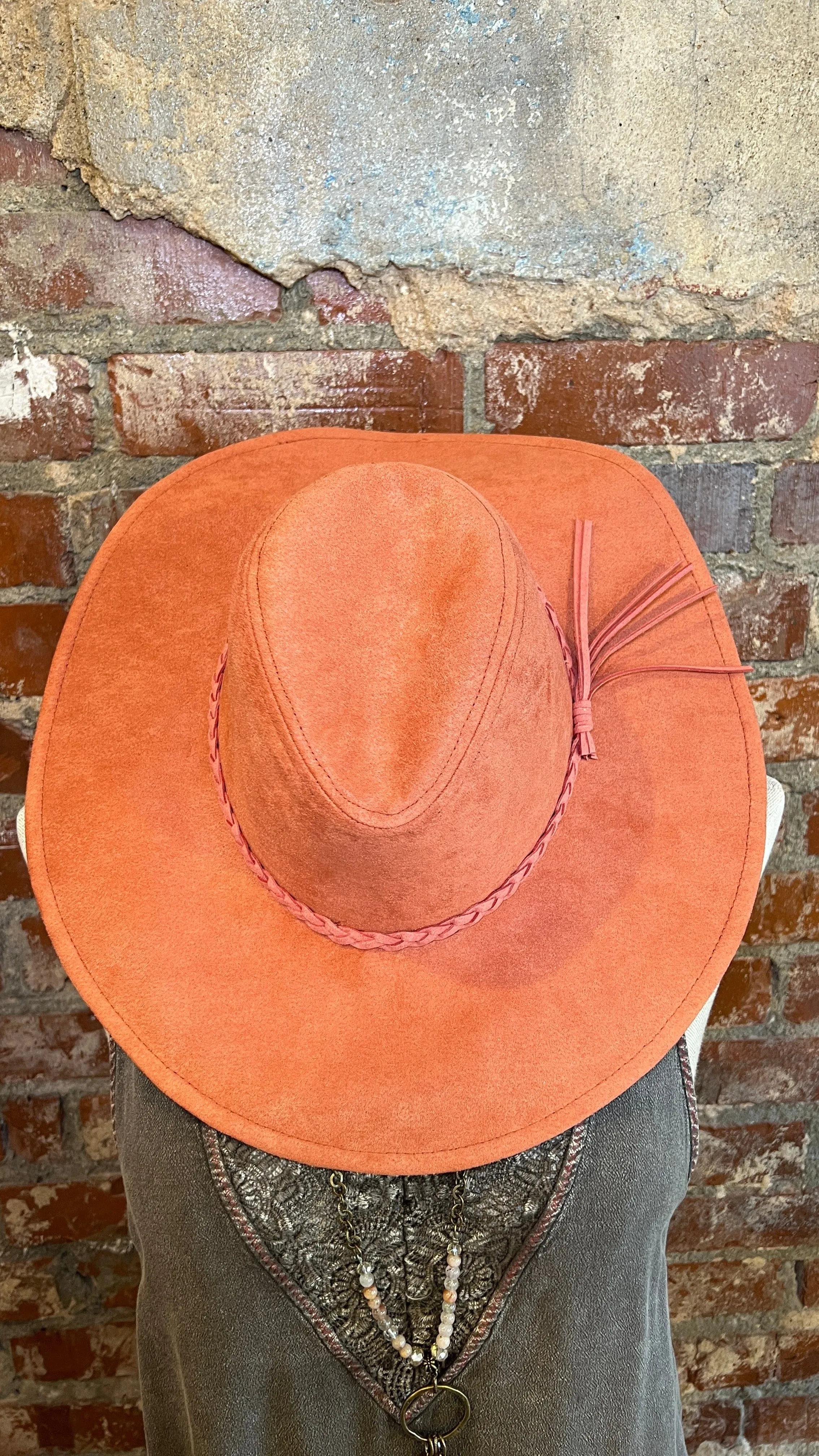 Floppy Brim Suede Hat