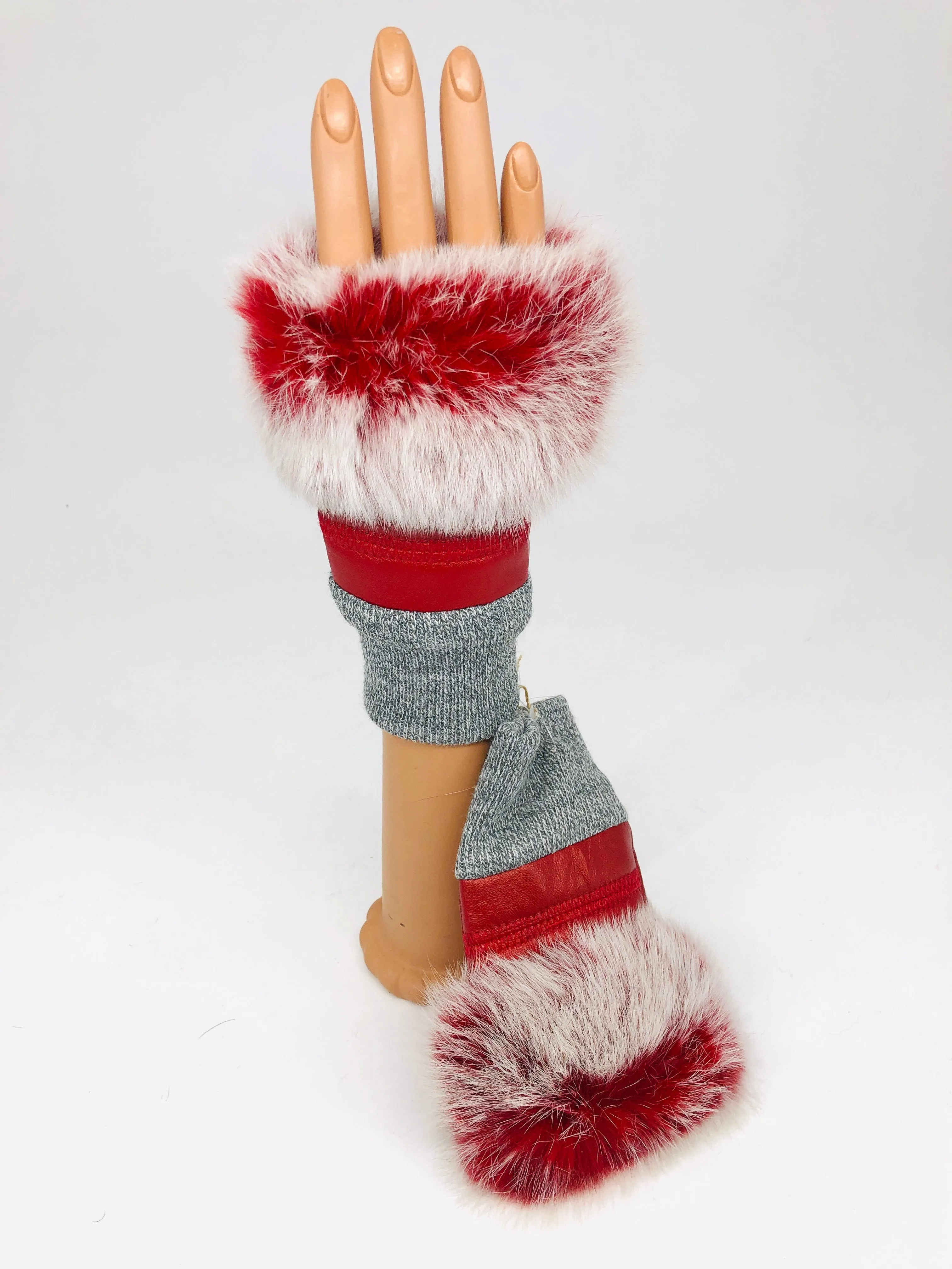 Genuine Rex Rabbit Fingerless Gloves