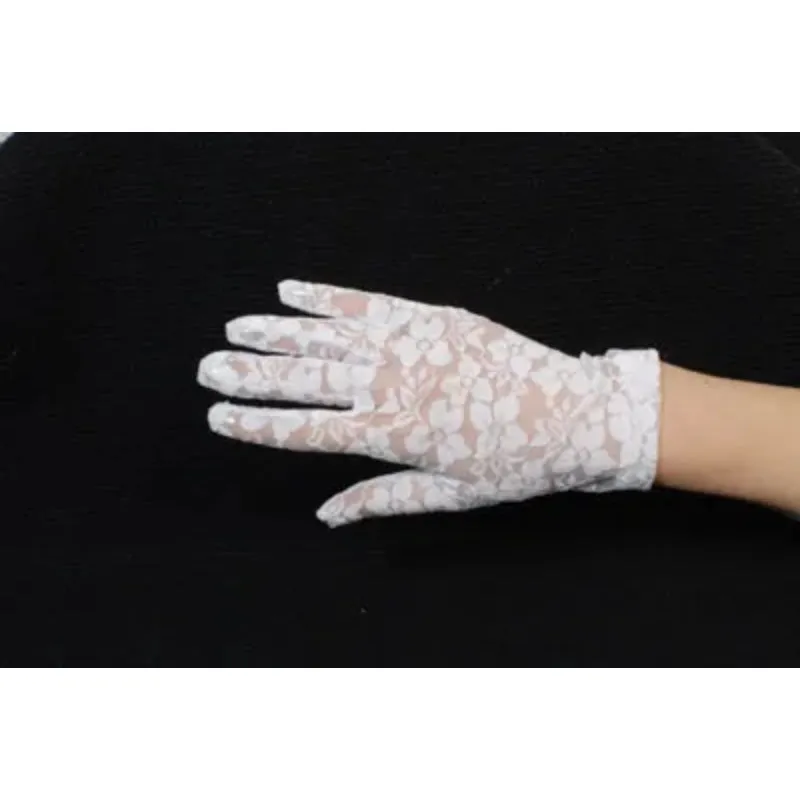 Gloves - Short White Lace