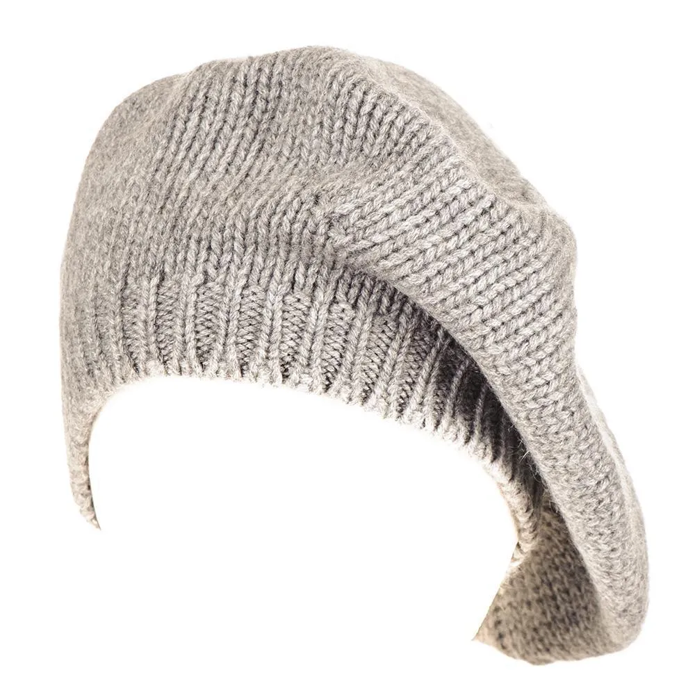 Grey Cashmere Beret