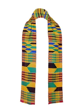 Handwoven African Kente Cloth Sash - DPKS200