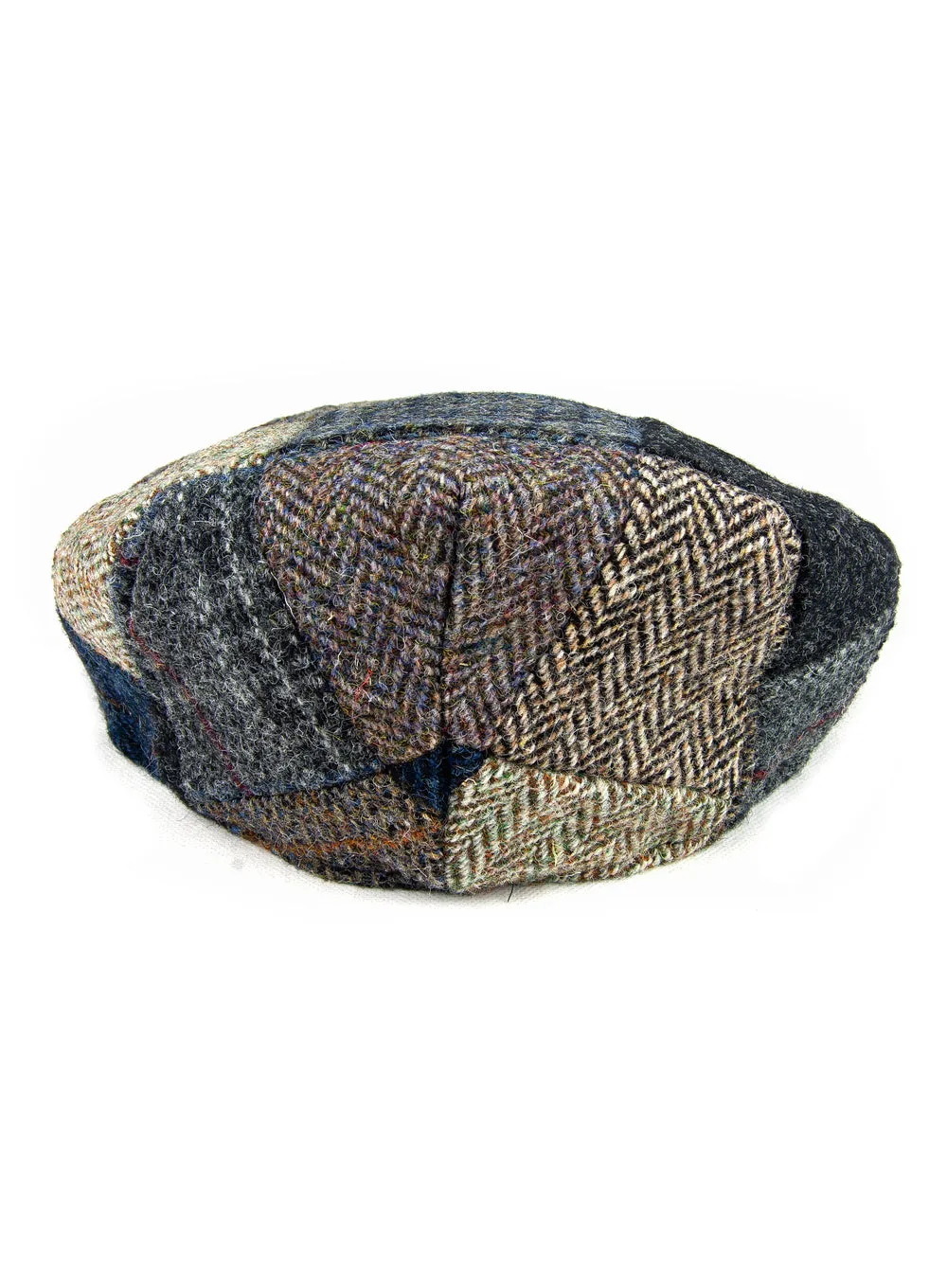 Harris Tweed Patchwork Flat Cap British Made