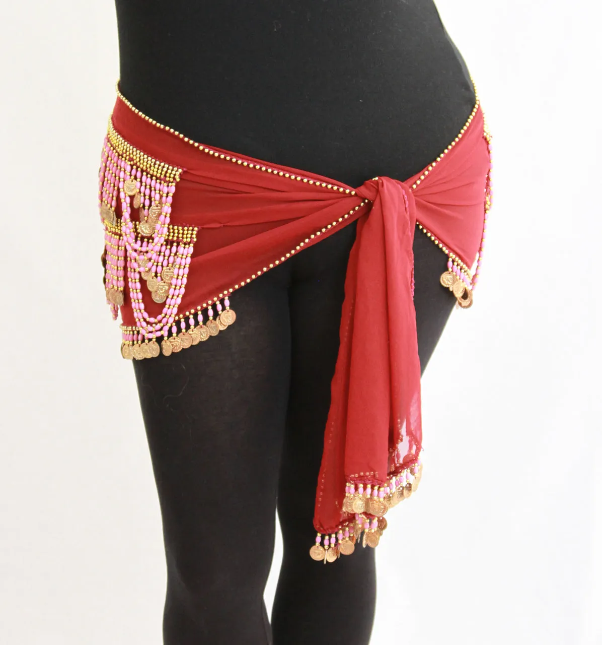 Hip Sash with Beaded Crescents