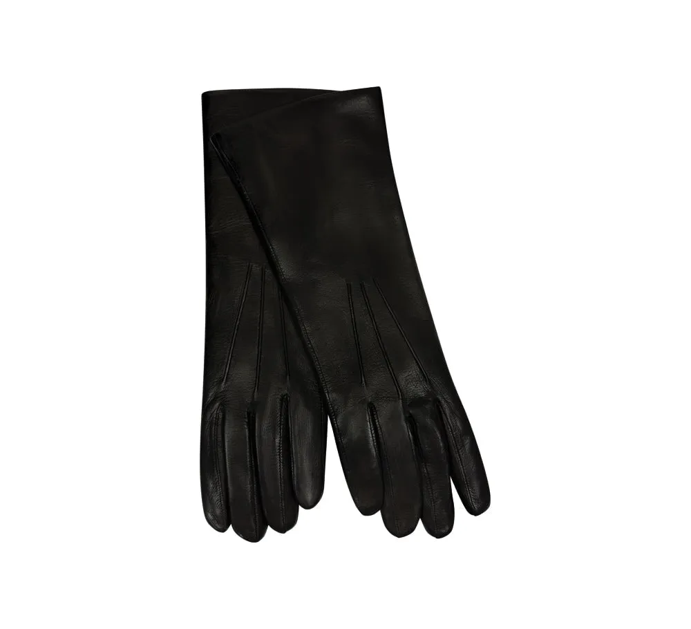 Ladies Leather Fur Lined Gloves