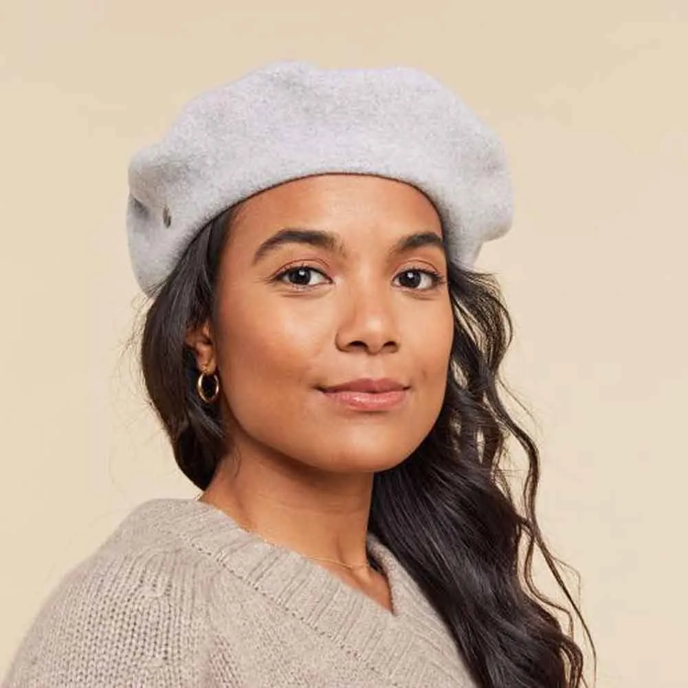 *Laulhere- France "IRATY" CASHMERE/WOOL Beret, with Round Box, Style# 302