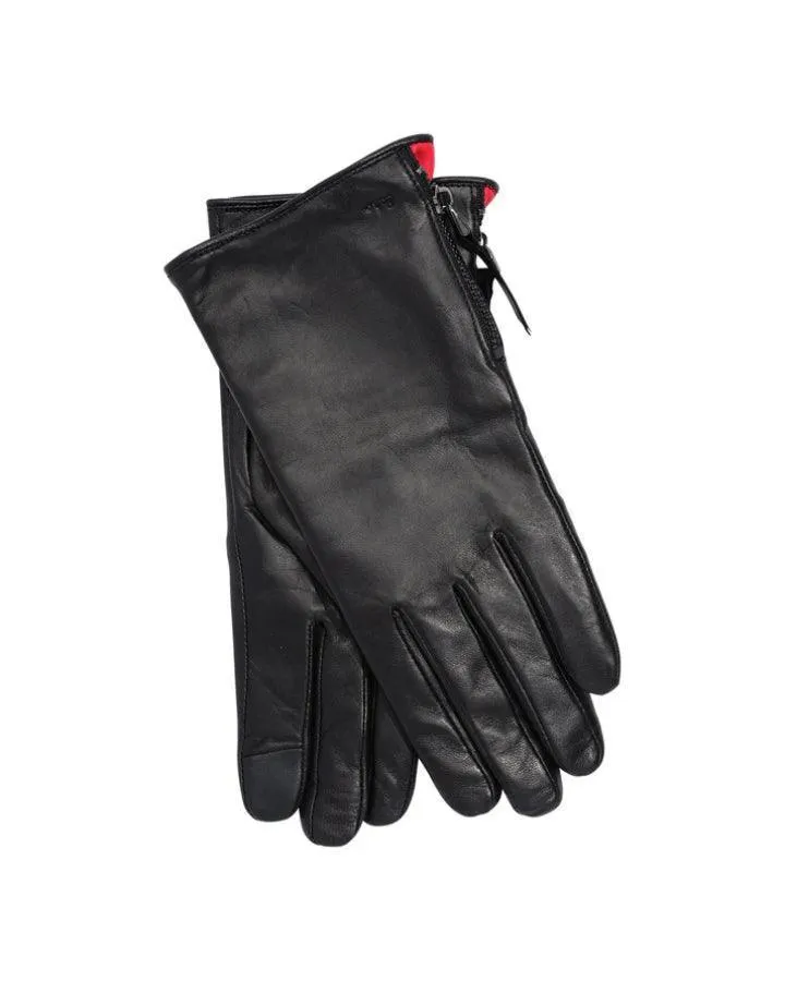 Leather Glove With Zipper