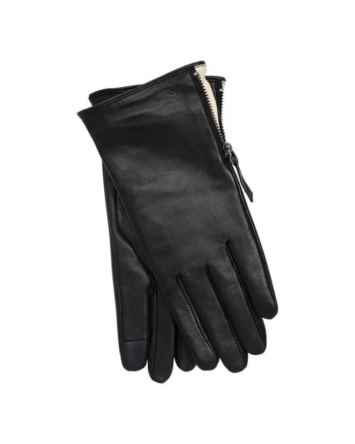 Leather Glove With Zipper