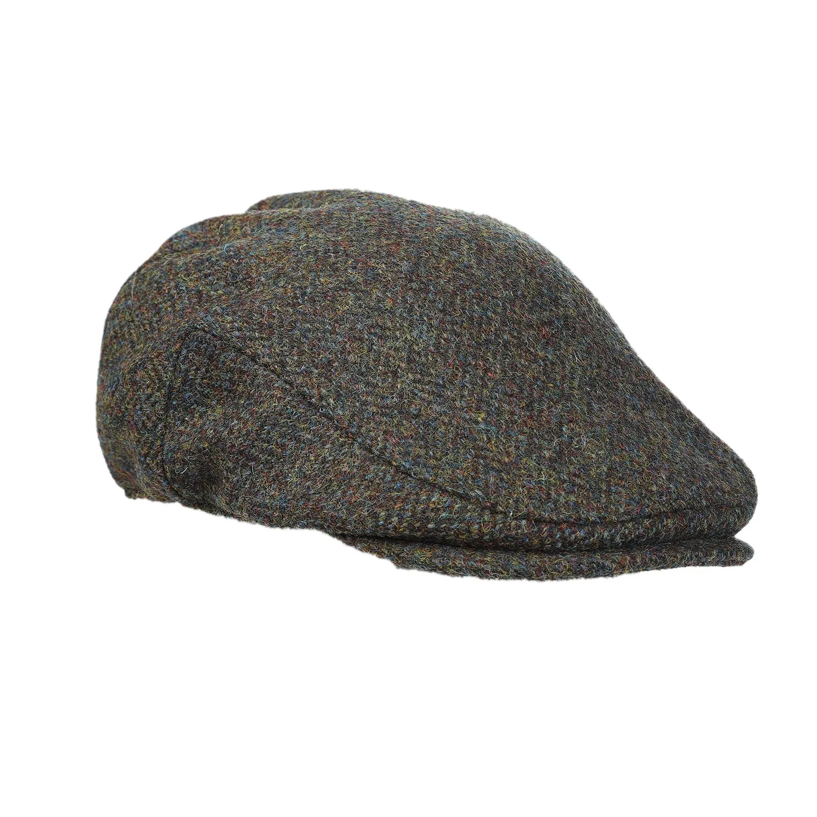 Men's Highland Harris Tweed Flat Cap Forest Green