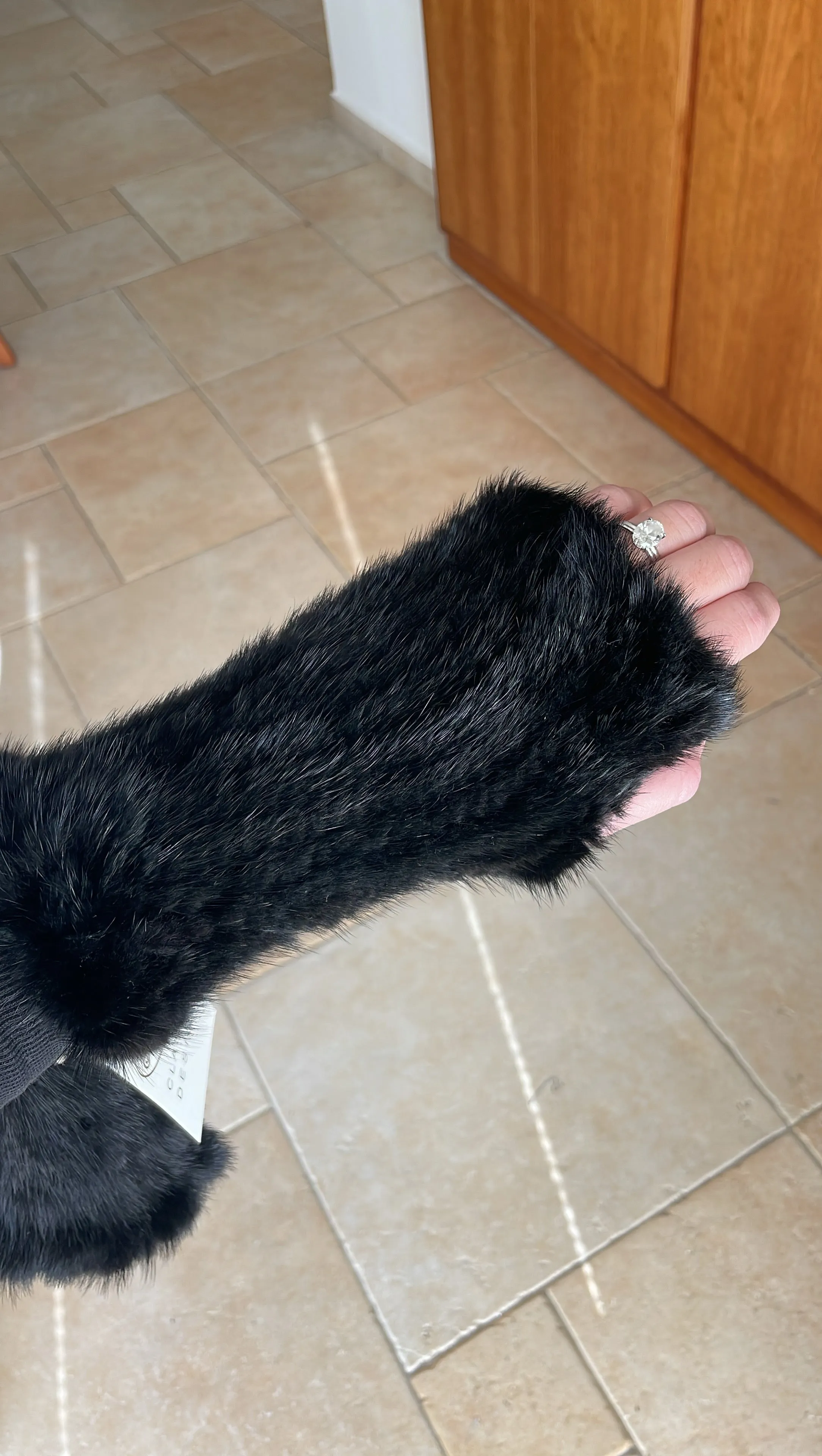 Mink Fingerless Gloves