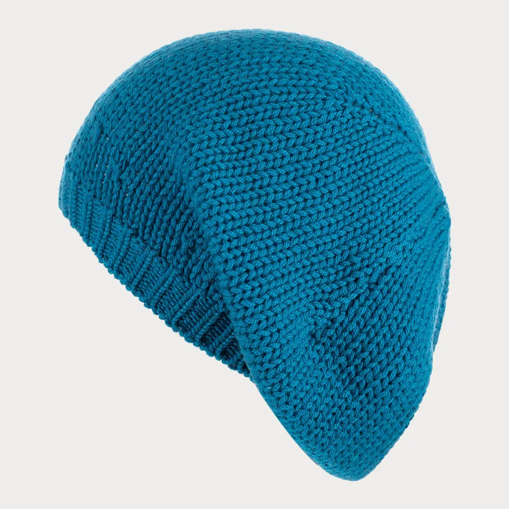 Peacock Teal Cashmere Beret