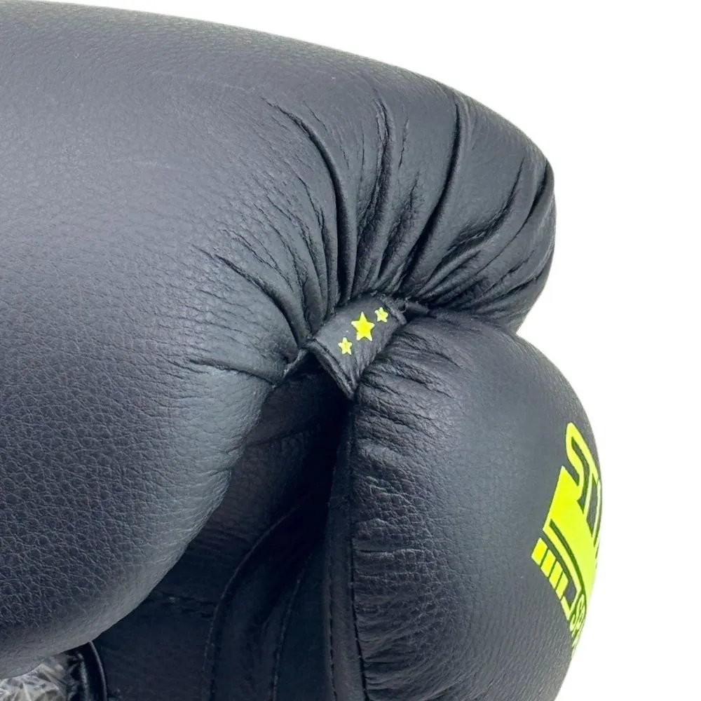 Playerz SparTech Lace Boxing Gloves - Black/Neon