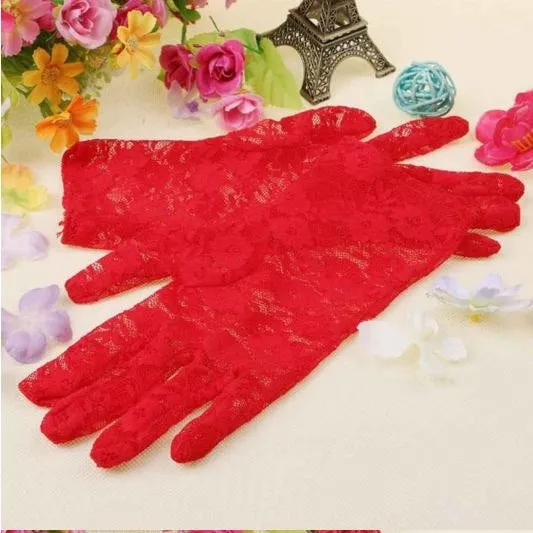 Red Lace Gloves