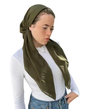 Scarf Bar Classic Hunter Green Pre-Tied Bandanna with Full Grip