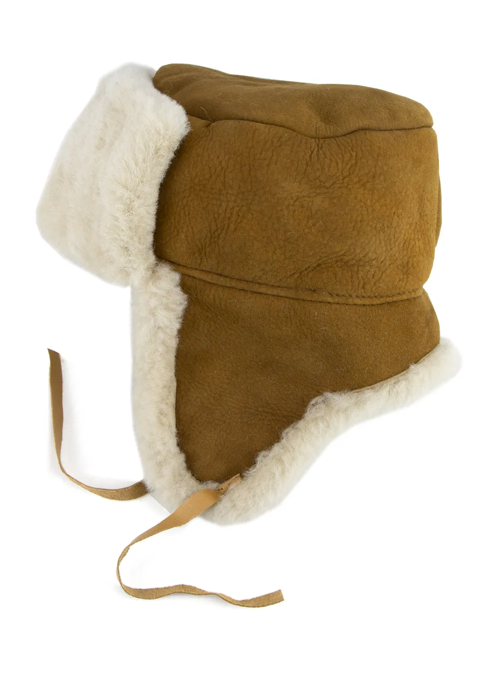 Sheepskin Trapper Hat with Ties