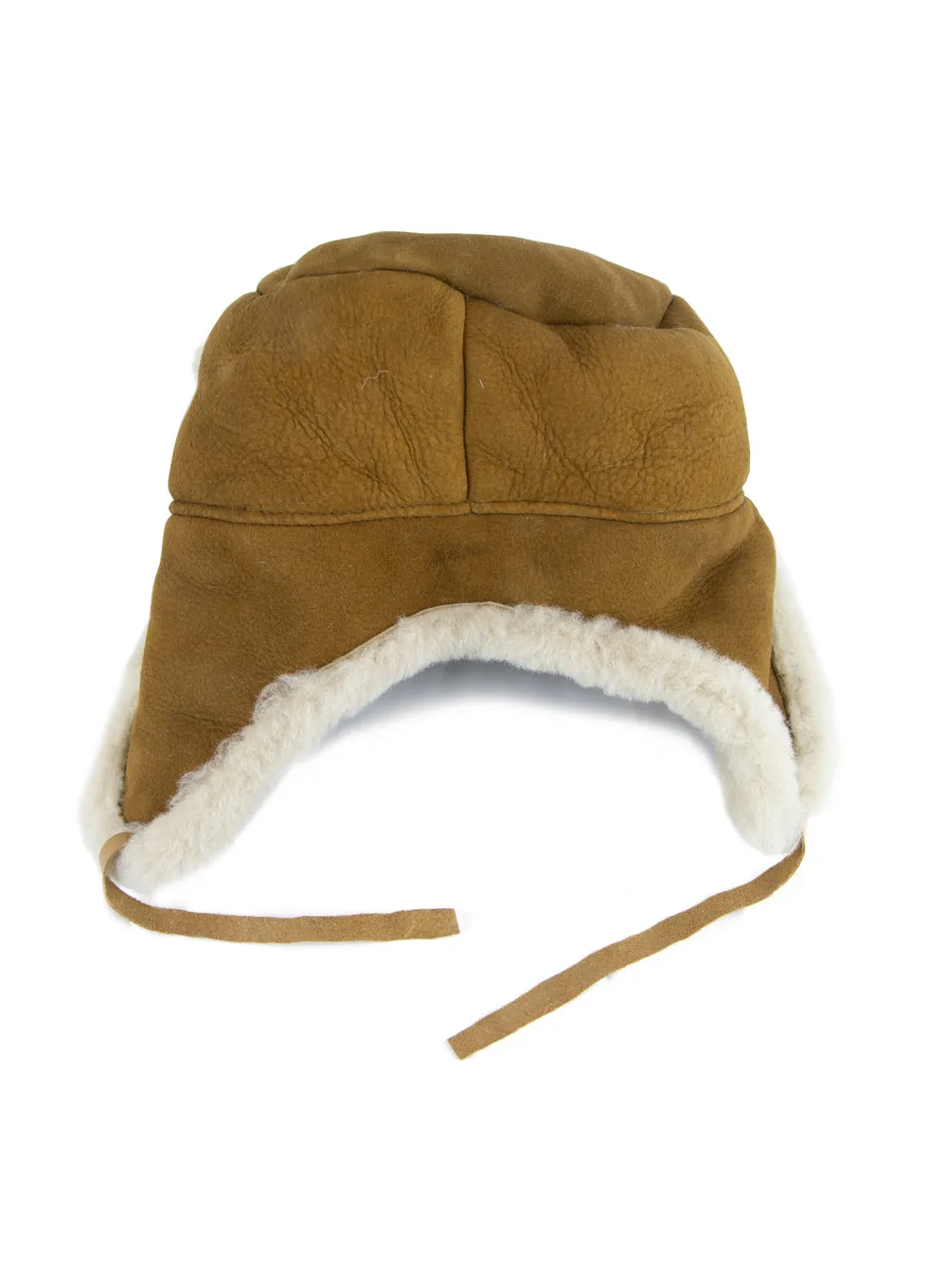 Sheepskin Trapper Hat with Ties