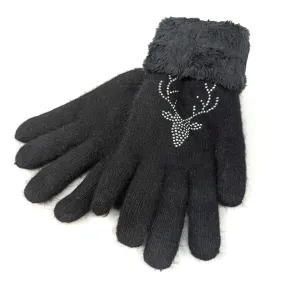 Stag Faux Fur Gloves