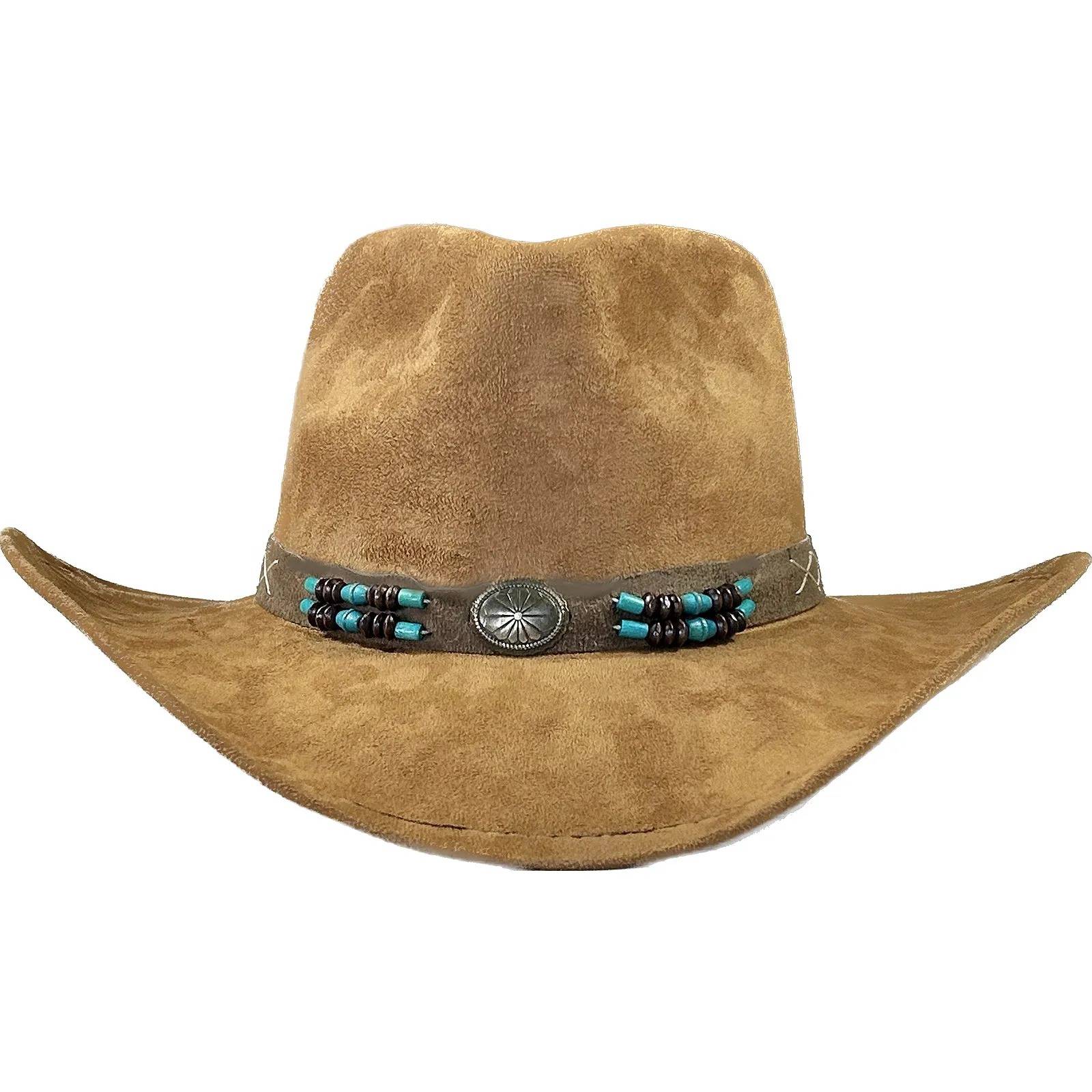 Suede Canyon Western Cowboy Hat in Light Brown