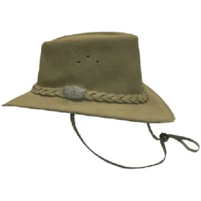 Suede Leather Hat With Plait - Selke Enterprises