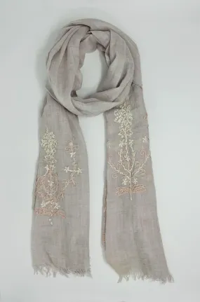 Sustainable Silk Scarf with Hand Embroidery