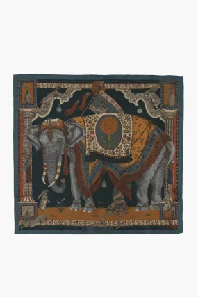 The Rabbits And The Elephant Midnight Honey Small Scarf