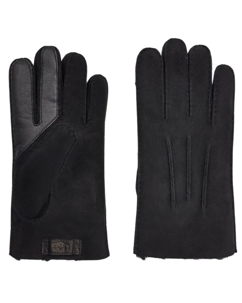 UGG Black Contrast Sheepskin Men's Gloves