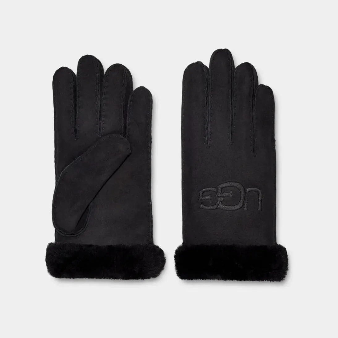 UGG Genuine Sheepskin Embroidered Glove 20931 Black