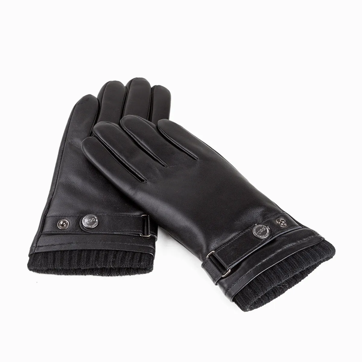 Ugg Mens Silver Stud Tab Glove (Touch Screen)