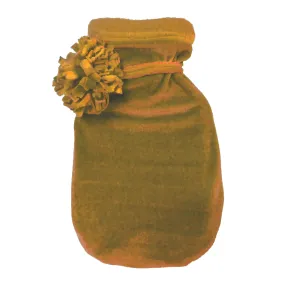 Velvet mini hot water bottle - Golden yellow